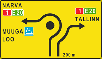 дорожный знак 621-4 - liiklusmärk 621-4 - road sign 621-4