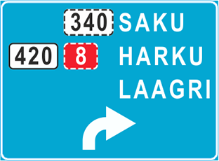 дорожный знак 623a-5 - liiklusmärk 623a-5 - road sign 623a-5