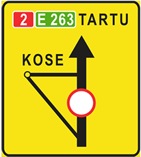 дорожный знак 671a-1 - liiklusmärk 671a-1 - road sign 671a-1