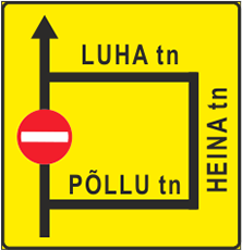 дорожный знак 671a-3 - liiklusmärk 671a-3 - road sign 671a-3