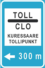 дорожный знак 719 - liiklusmärk 719 - road sign 719